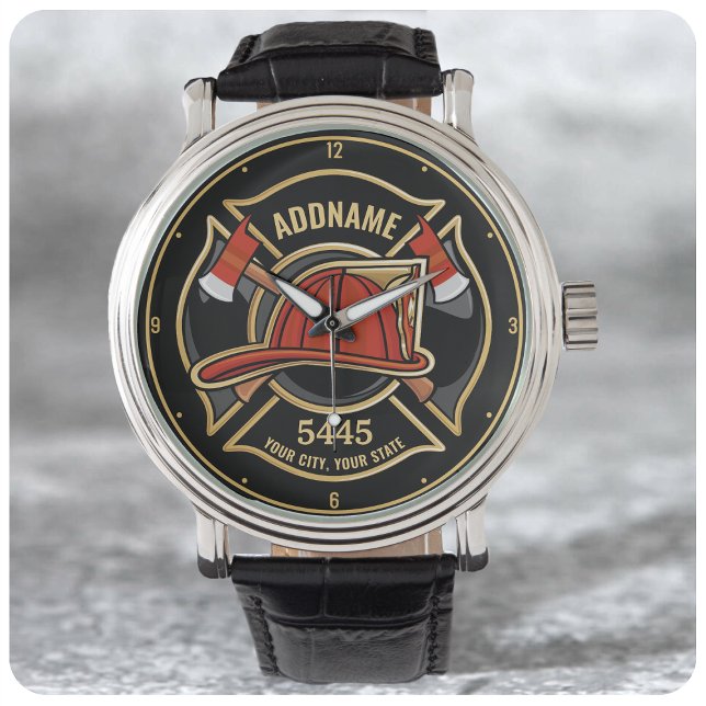 Persoonlijke brandweerdienst brandweerman horloge (Creator heeft geüpload)