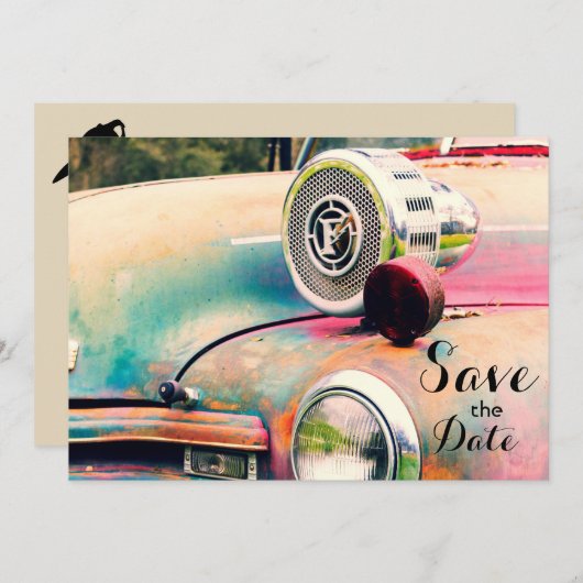 Persoonlijke brandweerlieden "sparen de Datum"Uitn Save The Date (Voorkant / Achterkant)