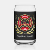 Persoonlijke brandweerman blikvorm glas (Voorkant)