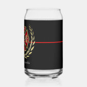 Persoonlijke brandweerman blikvorm glas (Links)