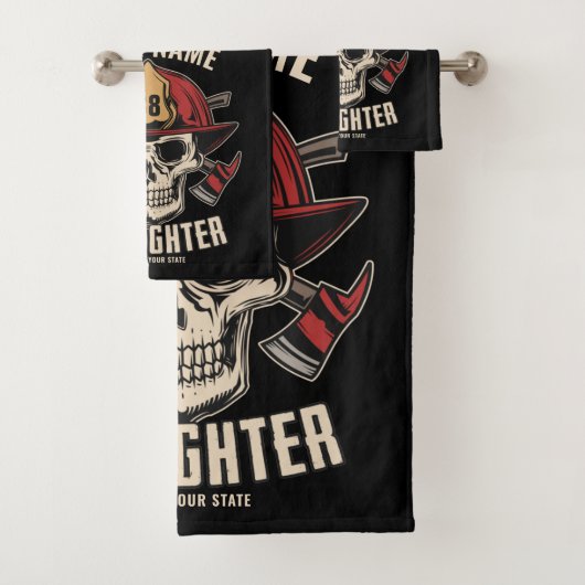 Persoonlijke brandweerman brandblusafdeling bad handdoek (Insitu)