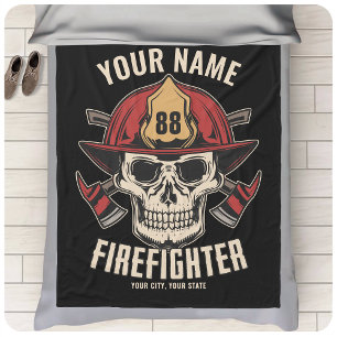 Persoonlijke brandweerman brandblusafdeling fleece deken