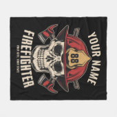 Persoonlijke brandweerman brandblusafdeling fleece deken (Voorkant (Horizontaal))