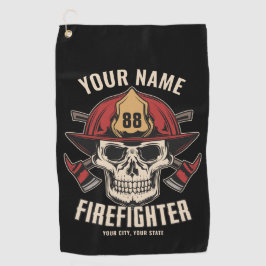 Persoonlijke brandweerman brandblusafdeling golfhanddoek