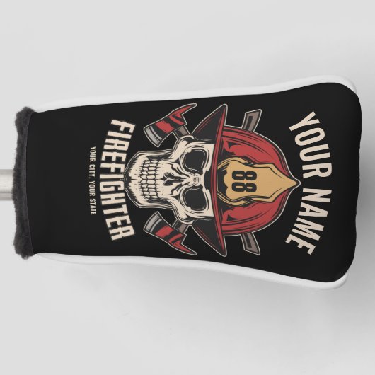 Persoonlijke brandweerman brandblusafdeling golfheadcover (Voorkant)