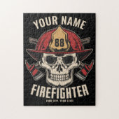 Persoonlijke brandweerman brandblusafdeling legpuzzel (Verticaal)