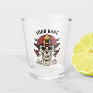 Persoonlijke brandweerman brandblusafdeling shot glas