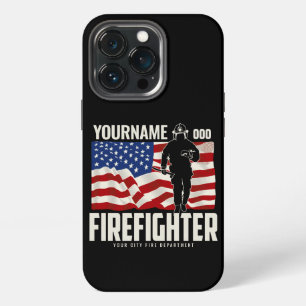 Persoonlijke brandweerman reddings USA vlag patrio iPhone 13 Pro Hoesje