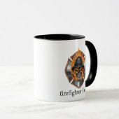 Persoonlijke brandweerman schedel brandweerman  mok (Voorkant rechts)