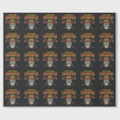 Persoonlijke brandweerman schedel helm bijl brandw cadeaupapier (Vlak)