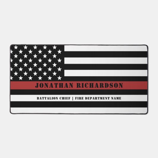 Persoonlijke brandweerman Thin Red Line Fire Rescu Bureaumat (Voorkant)