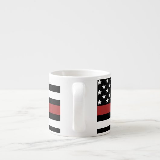 Persoonlijke brandweerman Thin Red Line Fire Rescu Espresso Kop (Achterkant)