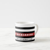 Persoonlijke brandweerman Thin Red Line Fire Rescu Espresso Kop (Voorkant rechts)