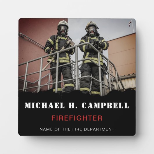 Persoonlijke brandweerman Thin Red Line Fire Rescu Fotoplaat (Voorkant)