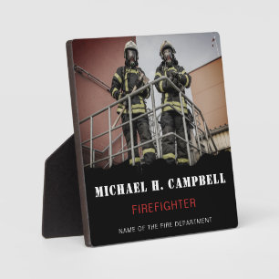 Persoonlijke brandweerman Thin Red Line Fire Rescu Fotoplaat