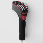 Persoonlijke brandweerman Thin Red Line Fire Rescu Golfheadcover (Schuin)