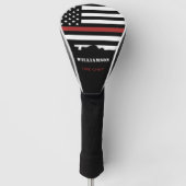 Persoonlijke brandweerman Thin Red Line Fire Rescu Golfheadcover (Voorkant)