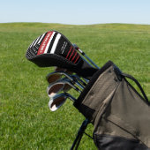Persoonlijke brandweerman Thin Red Line Fire Rescu Golfheadcover (Insitu)