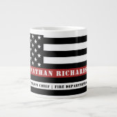 Persoonlijke brandweerman Thin Red Line Fire Rescu Grote Koffiekop (Voorkant)