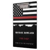 Persoonlijke brandweerman Thin Red Line Fire Rescu Klembord (Links)