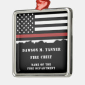 Persoonlijke brandweerman Thin Red Line Fire Rescu Metalen Ornament (Links)