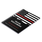 Persoonlijke brandweerman Thin Red Line Fire Rescu Notitieboek (Linkerzijde)