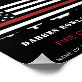 Persoonlijke brandweerman Thin Red Line Fire Rescu Poster (Hoek)