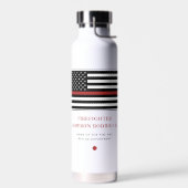 Persoonlijke brandweerman Thin Red Line Fire Rescu Waterfles (Links)