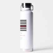 Persoonlijke brandweerman Thin Red Line Fire Rescu Waterfles (Achterkant)