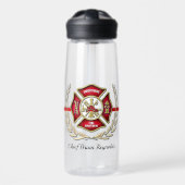 Persoonlijke Brandweerman Waterfles (Voorkant)