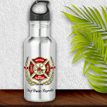 Persoonlijke brandweerman waterfles<br><div class="desc">Brandweerman's aandenken,  gepersonaliseerde waterfles. Perfect voor verjaardagen,  promoties,  afstuderen of pensioen.</div>