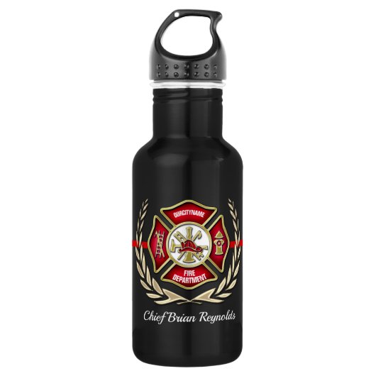 Persoonlijke brandweerman waterfles  (Voorkant)