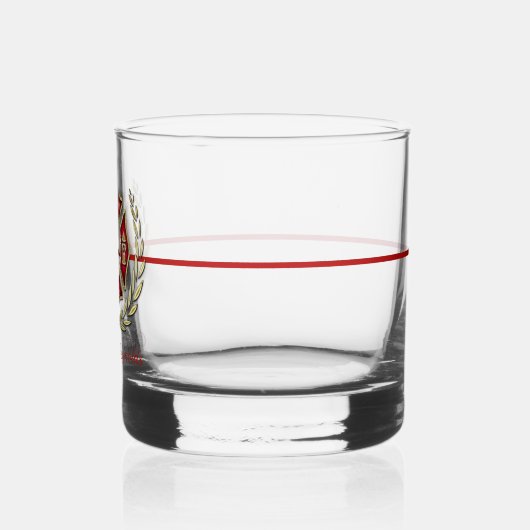Persoonlijke brandweerman whisky glas (Links)