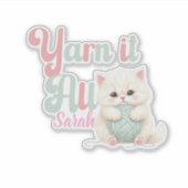 Persoonlijke Brei het allemaal sticker (Voorkant)