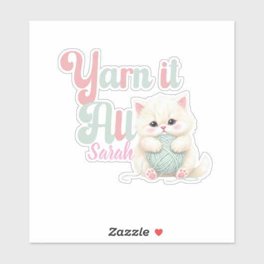 Persoonlijke Brei het allemaal sticker (Vel)