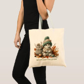 Persoonlijke Brei Kitten Budget Tote Tas (Voorkant (product))
