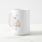 Persoonlijke Brei Kitten Koffiemok (Voorkant links)
