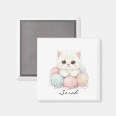 Persoonlijke Brei Kitten Magneet (Voorkant / Achterkant)