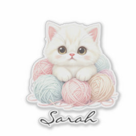Persoonlijke Brei Kitten Sticker