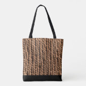 Persoonlijke Brei Wol Zak Tote Bag (Achterkant)
