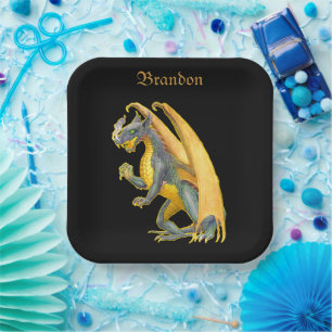 Persoonlijke brekingsdraak papieren bordje