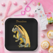 Persoonlijke brekingsdraak papieren bordje (Feest)