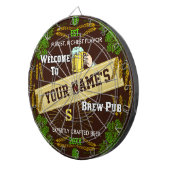 Persoonlijke Brewpub Welkom: Hops Barley Beer Dartbord (Voorkant Rechts)