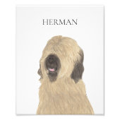 Persoonlijke briard foto afdruk (Voorkant)