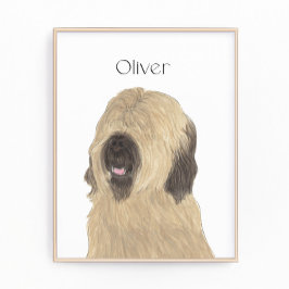 Persoonlijke briard foto afdruk