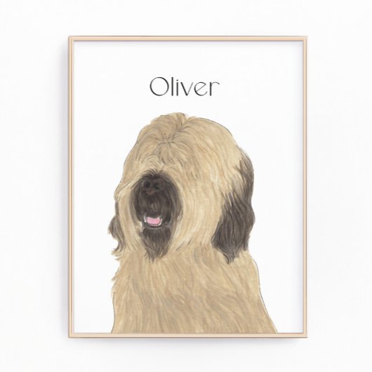 Persoonlijke briard foto afdruk