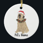 Persoonlijke briard keramisch ornament<br><div class="desc">Maak dit jaar de leuke lijst met een gepersonaliseerd ornament van je favoriete kleine briard elf! Voor de liefste geschenken,  combineer het met een bijpassende kunstafdruk of een ander item uit mijn collectie!</div>