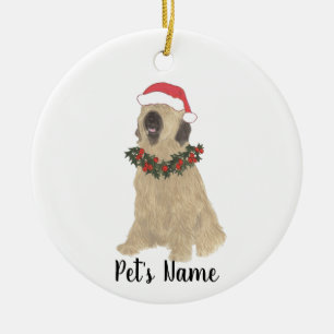 Persoonlijke Briard Kerst Keramisch Ornament