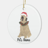 Persoonlijke Briard Kerst Keramisch Ornament (Links)