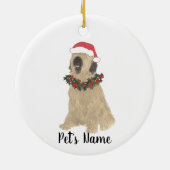 Persoonlijke Briard Kerst Keramisch Ornament (Achterkant)